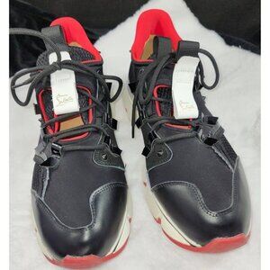 Christian Louboutin Red Runner Sole Sneakers Size 10 Black & Red Men's Shoes